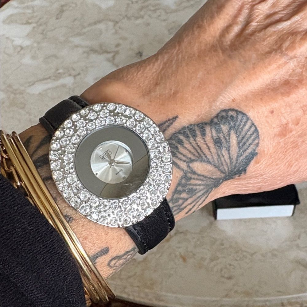 NWOT Eton Wristwatch Oval Dial Crystal Embellished in Box